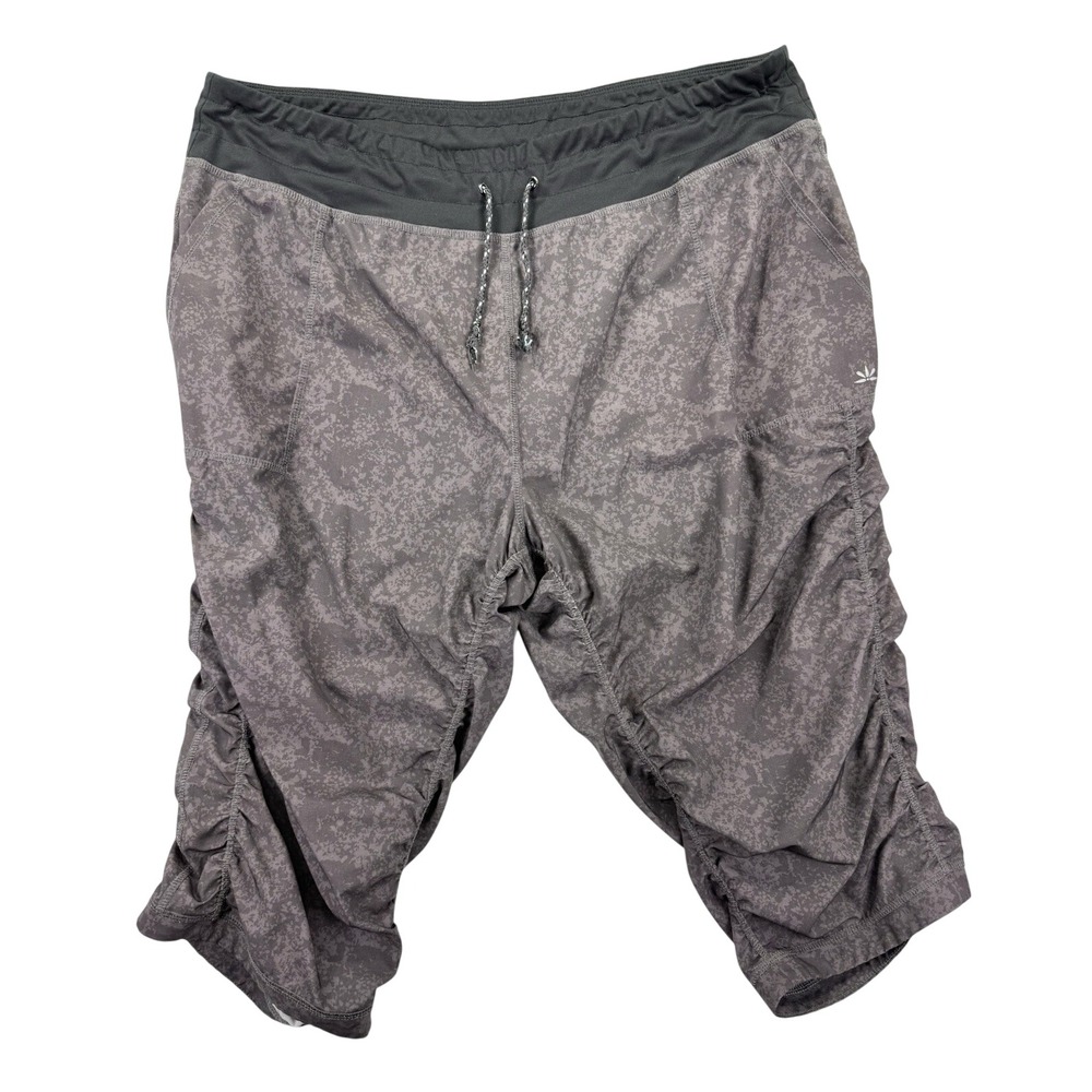 Lukka Capris Women XXL Gray Quick Dry Athletic Cropped Hiking Pants